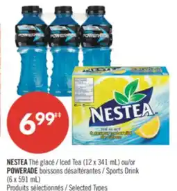 Pharmaprix NESTEA Iced Tea (12 x 341 mL) or POWERADE Sports Drink (6 x 591 mL) offer