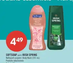 Pharmaprix SOFTSOAP or IRISH SPRING Body Wash offer
