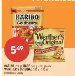 Pharmaprix HARIBO (284 g), DARE (500 g - 700 g) or WERTHER'S ORIGINAL (230 g - 245 g) Candy offer
