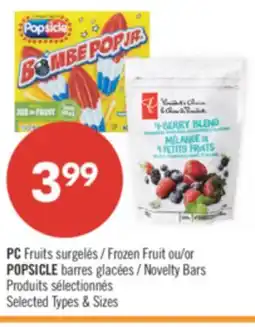 Pharmaprix PC Frozen Fruit or POPSICLE Novelty Bars offer