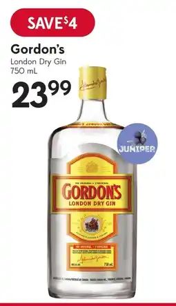 Safeway Liquor Gordon's London Dry Gin offer