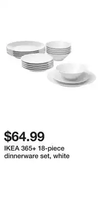 IKEA IKEA 365+ 18-piece dinnerware set, white offer
