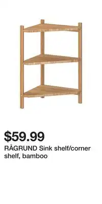 IKEA RÅGRUND Sink shelf/corner shelf, bamboo offer
