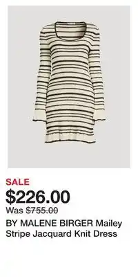 Holt Renfrew BY MALENE BIRGER Mailey Stripe Jacquard Knit Dress offer