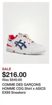 Holt Renfrew COMME DES GARÇONS HOMME CDG Shirt x ASICS EX89 Sneakers offer