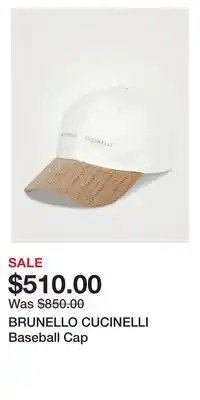 Holt Renfrew BRUNELLO CUCINELLI Baseball Cap offer