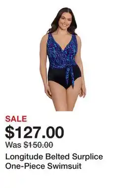 TSC Stores Longitude Belted Surplice One-Piece Swimsuit offer