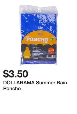 Dollarama DOLLARAMA Summer Rain Poncho offer