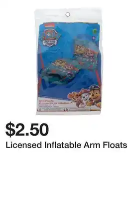 Dollarama Licensed Inflatable Arm Floats offer
