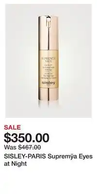 Holt Renfrew SISLEY-PARIS Supremÿa Eyes at Night offer