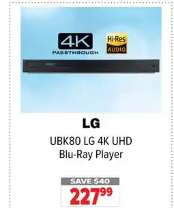2001 Audio Video LG 4K UHD Blu-Ray Player offer