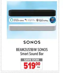 2001 Audio Video SONOS Smart Sound Bar offer