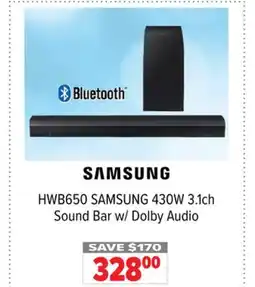 2001 Audio Video SAMSUNG 430W 3.1ch Sound Bar w / Dolby Audio offer