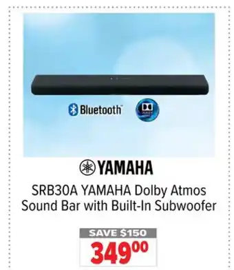 2001 Audio Video SRB30A YAMAHA Dolby Atmos Sound Bar with Built-In Subwoofer offer