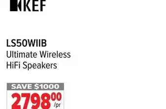 2001 Audio Video KEF Ultimate Wireless HiFi Speakers offer