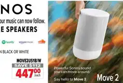 2001 Audio Video SONOS PORTABLE SPEAKER VOICE BLACK offer