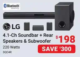 Visions Electronics LG 4.1-Ch Soundbar + Rear Speakers & Subwoofer offer
