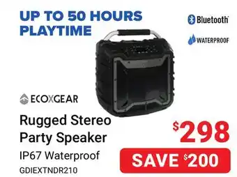 Visions Electronics Rugged Stereo Party Speaker offer