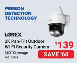 Visions Electronics Lorex 2K Pan-Tilt Outdoor Wi-Fi Security Camera offer