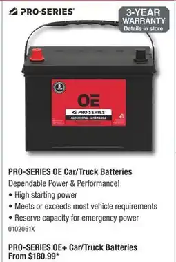 PartSource PRO-SERIES OE Car/Truck Batteries offer