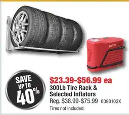 PartSource 300Lb Tire Rack & Selected Inflators offer