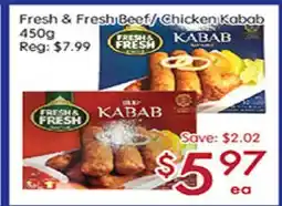 Sunny Food Mart Fresh & Fresh Beef / Chicken Kabab offer