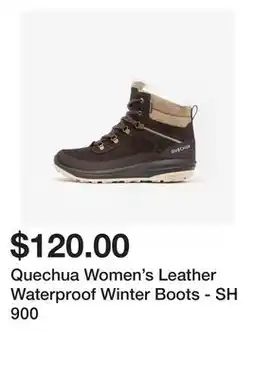 Decathlon Quechua Women's Leather Waterproof Winter Boots - SH 900 offer