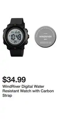 Mark's WindRiver Digital Water Resistant Watch with Carbon Strap offer