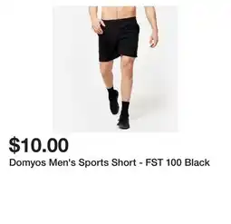 Decathlon Domyos Men's Sports Short - FST 100 Black offer