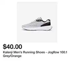 Decathlon Kalenji Men's Running Shoes - Jogflow 100.1 Grey/Orange offer