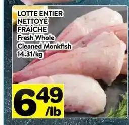 Supermarché PA LOTTE ENTIER NETTOYE FRAICHE offer
