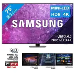 Centre Hi-Fi Samsung MINI LED NEO QLED 4K TV 75 offer
