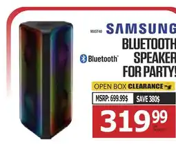 Centre Hi-Fi SAMSUNG BLUETOOTH SPEAKER FOR PARTY! offer