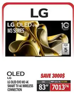 Centre Hi-Fi LG OLED EVO M3 4K SMART TV 4K WIRELESS CONNECTION 83 offer