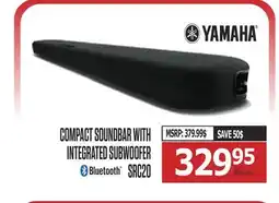 Centre Hi-Fi Yamaha COMPACT SOUNDBAR WITH INTEGRATED SUBWOOFER SRC20 offer