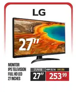 Centre Hi-Fi LG MONITOR IPS TELEVISION FULL HD LED 27 INCHES offer