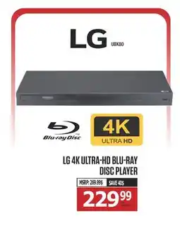LG 4K ULTRA-HD BLU-RAY DISC PLAYER