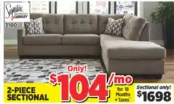 Surplus Furniture Mahoney Chocolate 2Pc Sectional offer