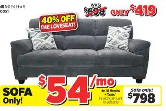 Surplus Furniture Galt Granite Sofa offer