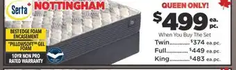 Surplus Furniture Nottingham Queen Mattress Set offer