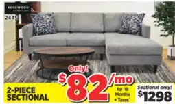 Surplus Furniture Fairytale Grey 2PC Sectional offer