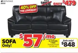 Surplus Furniture Felix Black Sofa offer