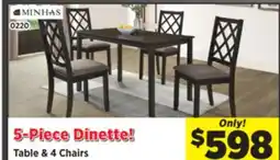 Surplus Furniture Carason Espresso 5Pc Dinette Set offer