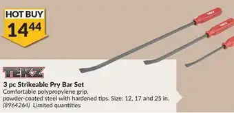 Princess Auto 3 pc Strikeable Pry Bar Set offer