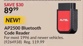 Princess Auto AP2500 Bluetooth Code Reader offer
