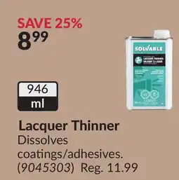 Princess Auto Lacquer Thinner offer