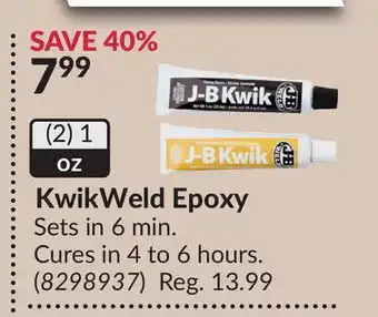 Princess Auto KwikWeld Epoxy offer