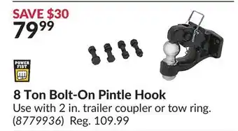 Princess Auto 8 Ton Bolt-On Pintle Hook offer