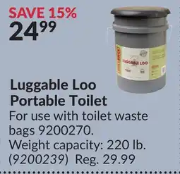 Princess Auto Luggable Loo Portable Toilet offer