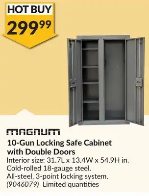 Princess Auto Magnum 10-Gun Locking Safe Cabinet with Double Doors offer